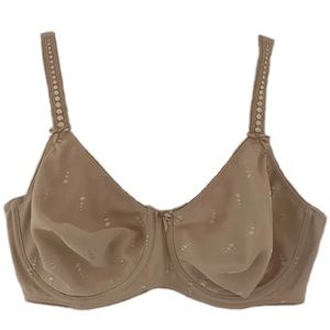 FELINA nude full cup bra with dot patterns. 34 E